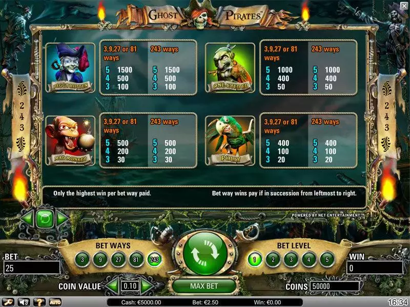Ghost Pirates Free Casino Slot  with, delFree Spins
