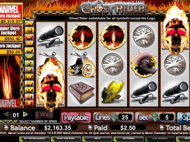 Ghost Rider Free Casino Slot  with, delSecond Screen Game