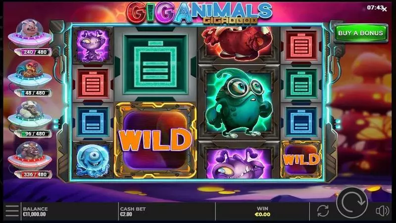 Giganimals GigaBlox Free Casino Slot  with, delFree Spins
