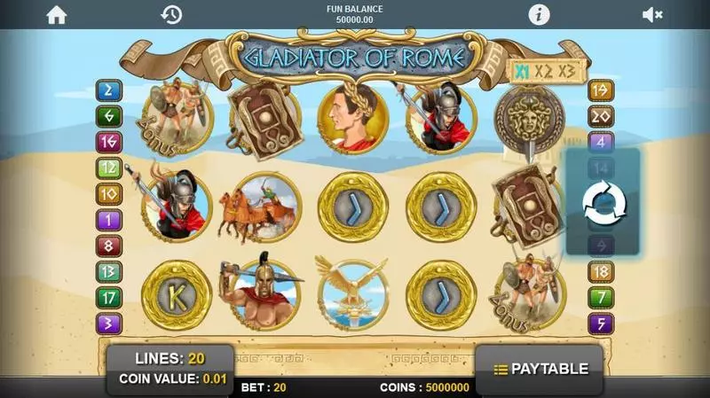 Gladiators of Rome  Free Casino Slot  with, delFree Spins