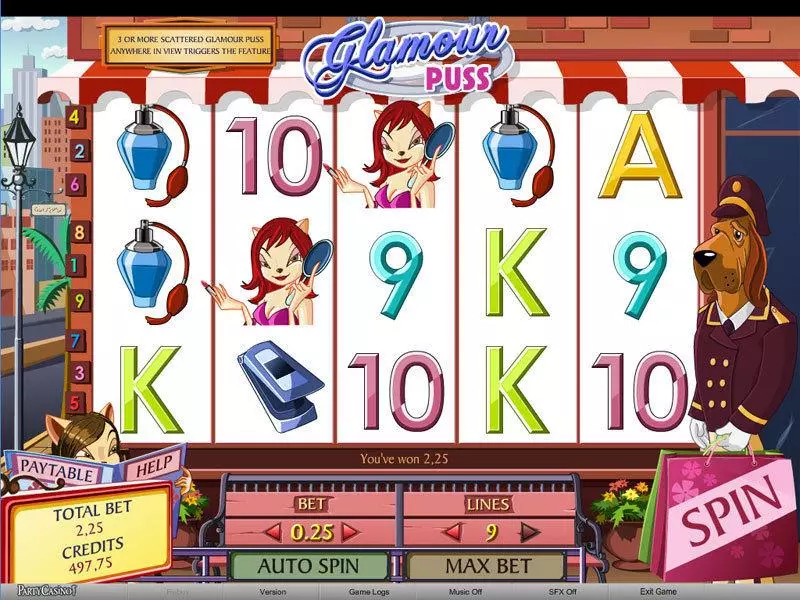 Glamour Puss Free Casino Slot  with, delFree Spins
