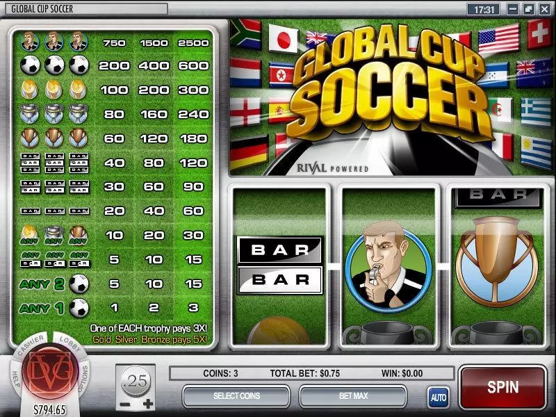 Global Cup Soccer Free Casino Slot 