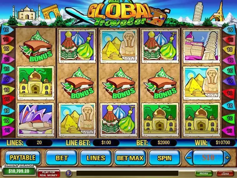Global Traveler Free Casino Slot  with, delFree Spins