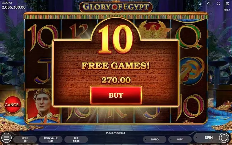 Glory of Egypt Free Casino Slot  with, delBonus-Pop