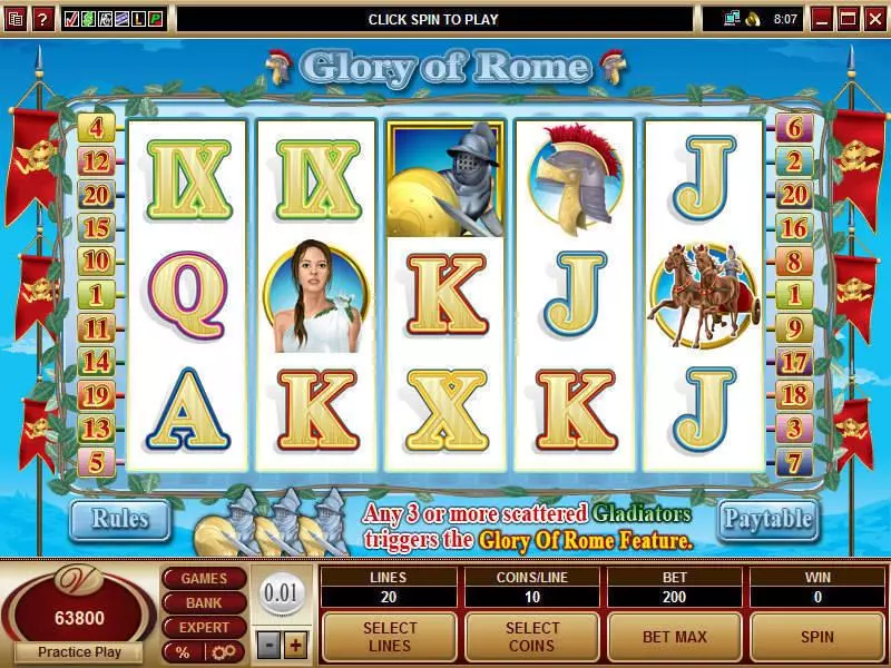 Glory of Rome Free Casino Slot  with, delFree Spins