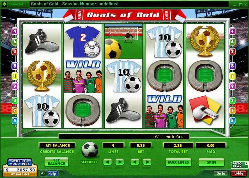 Goals of Gold Free Casino Slot  with, delFree Spins