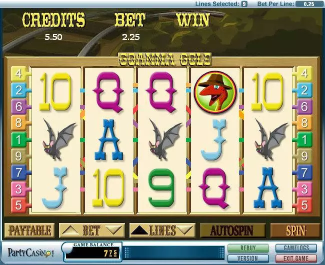 Goanna Gold Free Casino Slot  with, delSecond Screen Game