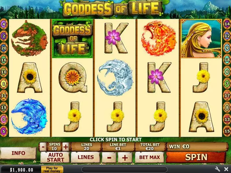 Goddes of Life Free Casino Slot  with, delFree Spins