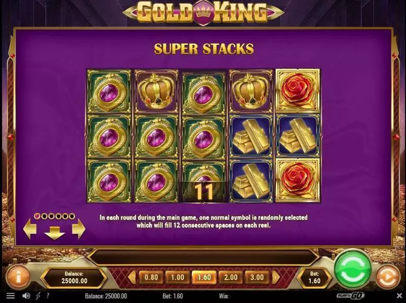 Gold King Free Casino Slot  with, delFree Spins