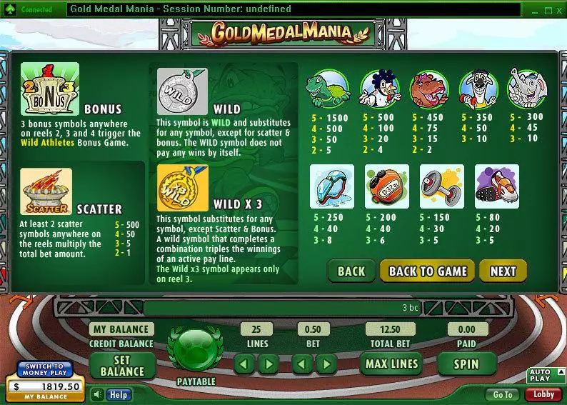 Gold Medal Mania Free Casino Slot  with, delSecond Screen Game