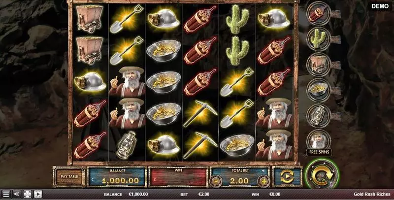 Gold Rush Riches Free Casino Slot  with, delFree Spins