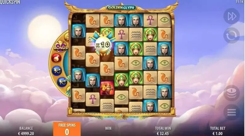 Golden Glyph Free Casino Slot  with, delFree Spins