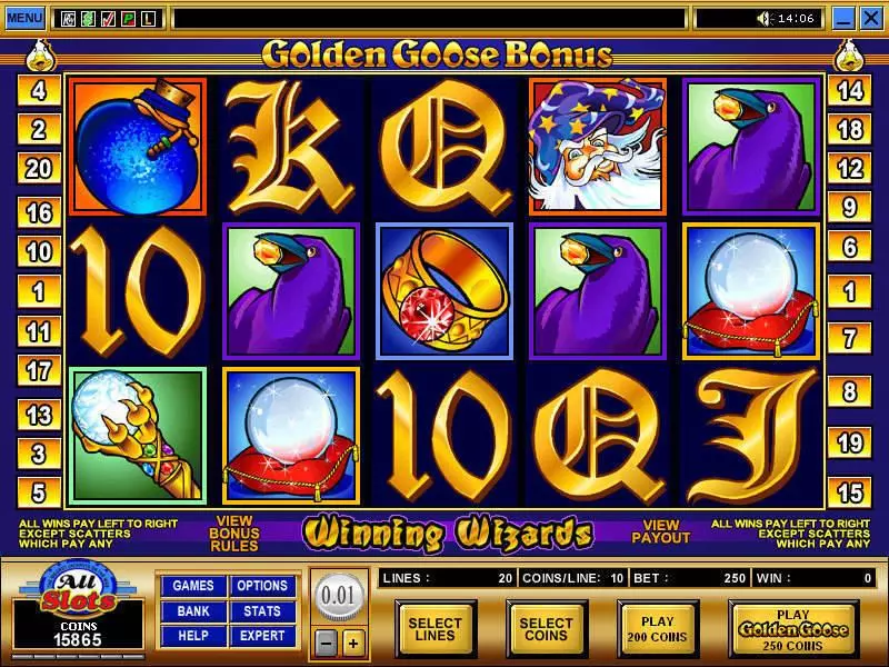 Golden Goose - Winning Wizards Free Casino Slot  with, delFree Spins