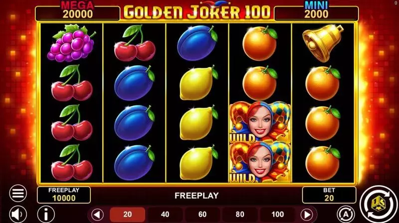 Golden Joker 100 Hold And Win Free Casino Slot  with, delHold and Spin