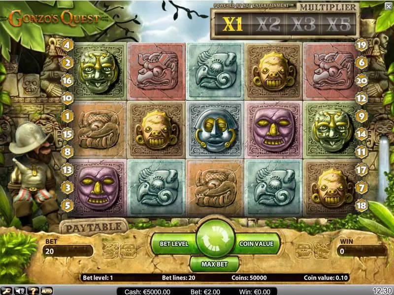 Gonzo's Quest Free Casino Slot  with, delFree Spins