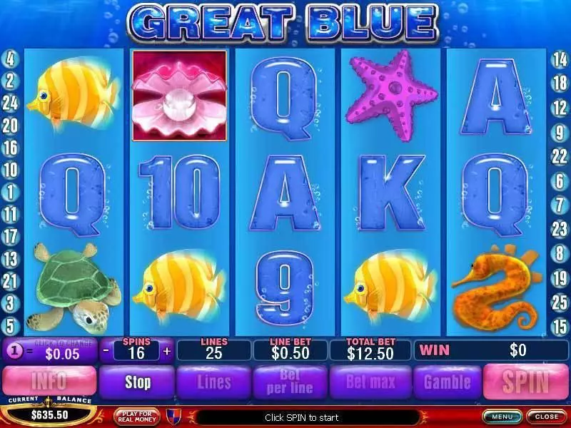 Great Blue Free Casino Slot  with, delFree Spins