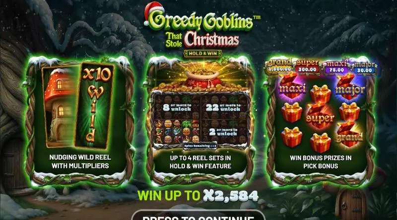 Greedy Goblins That Stole Christmas Free Casino Slot  with, delHold and WinPick a BoxWild Reels
