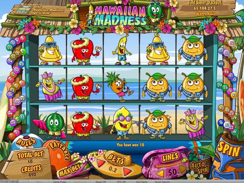 Hawaiian Madness Free Casino Slot  with, delJackpot bonus game