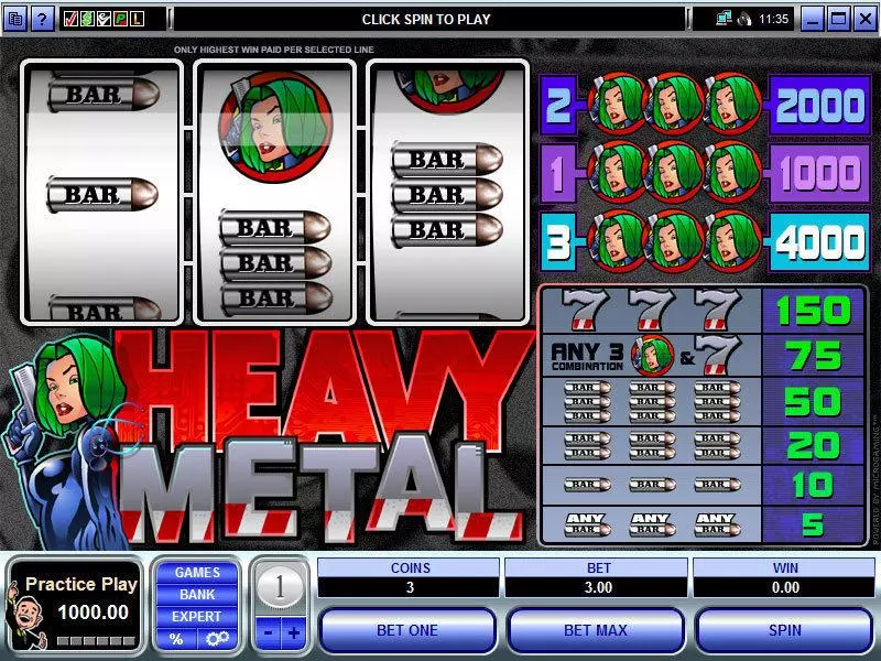 Heavy Metal Free Casino Slot 