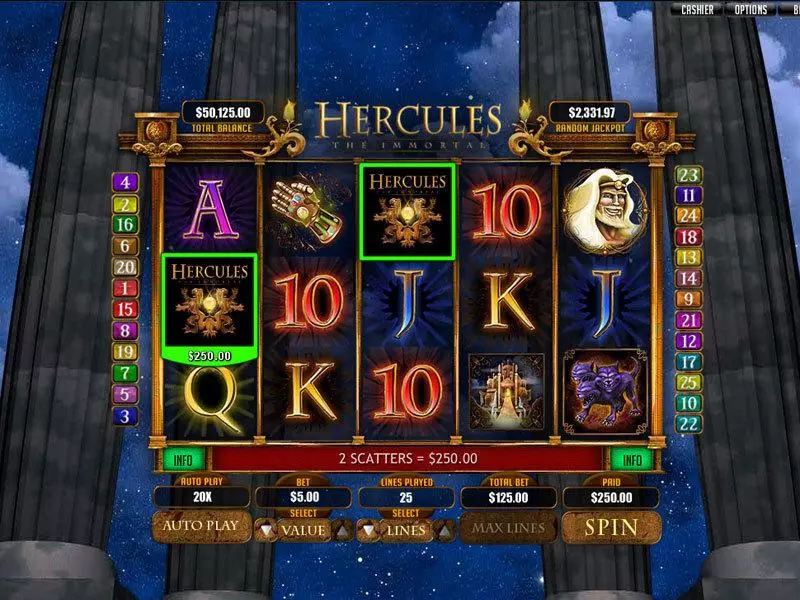 Hercules the Immortal Free Casino Slot  with, delFree Spins