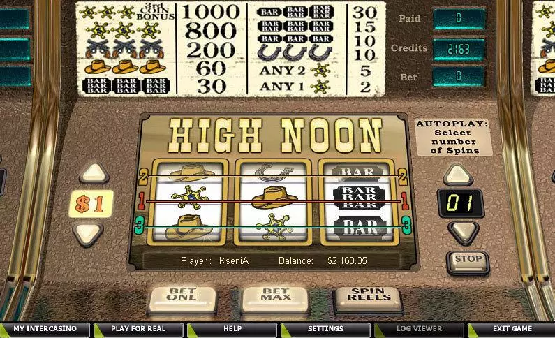 High Noon Free Casino Slot 
