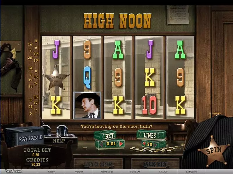 High Noon Free Casino Slot  with, delSecond Screen Game