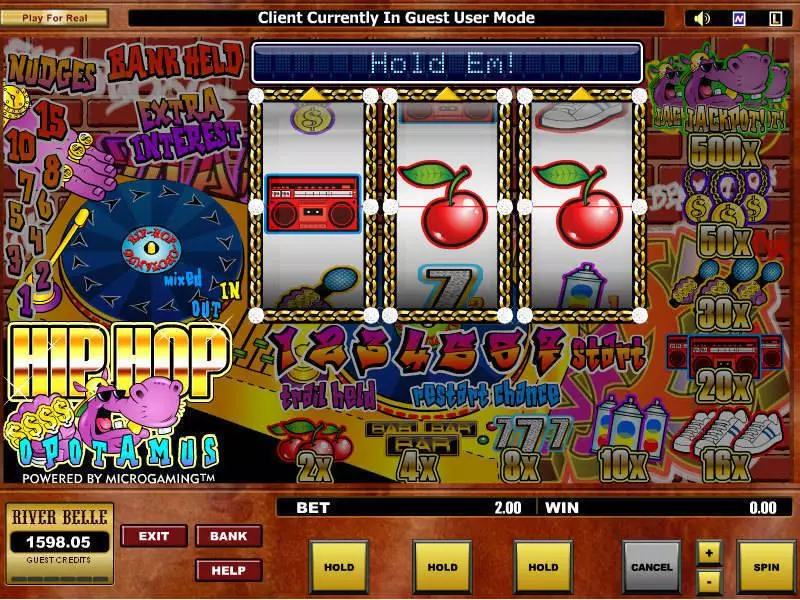 HipHopopotamus Free Casino Slot  with, delSecond Screen Game