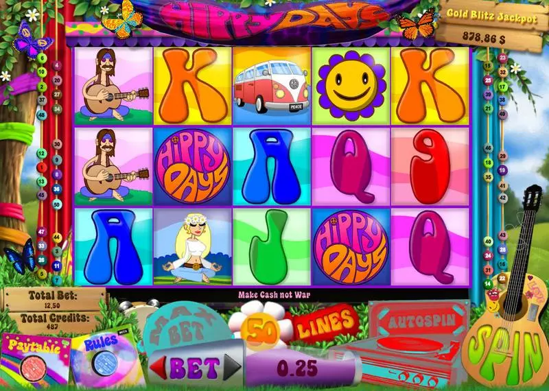 Hippy Days Free Casino Slot  with, delFree Spins