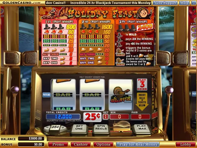 Holiday Feast Free Casino Slot  with, delSecond Screen Game