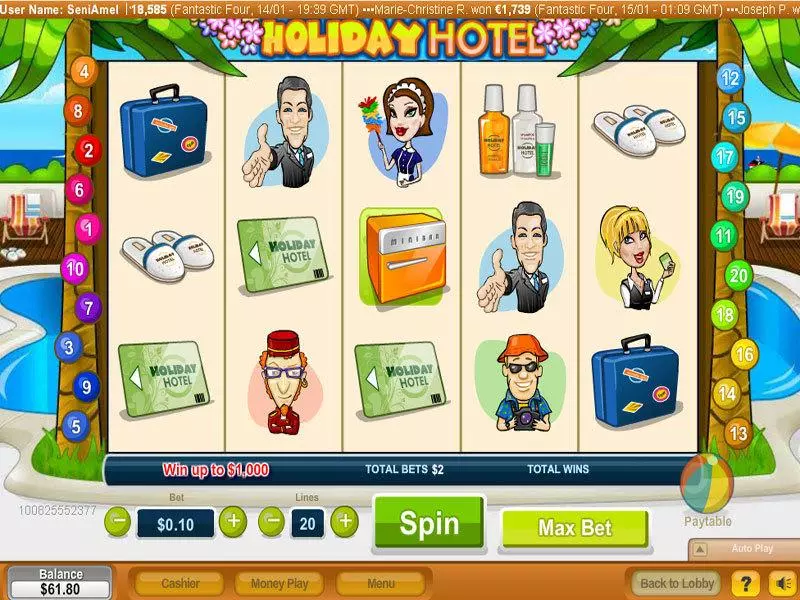 Holiday Hotel Free Casino Slot  with, delSecond Screen Game