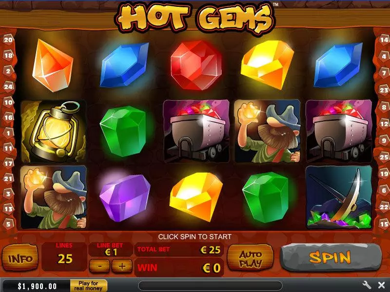 Hot Gems Free Casino Slot  with, delFree Spins