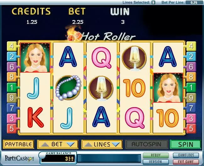 Hot Roller Free Casino Slot  with, delSecond Screen Game