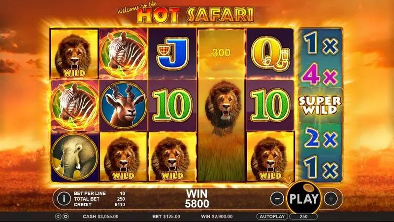 Hot Safari Free Casino Slot  with, delFree Spins
