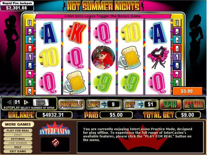 Hot Summer Nights Free Casino Slot  with, delSecond Screen Game