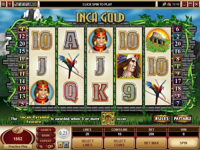 Inca Gold Free Casino Slot  with, delFree Spins