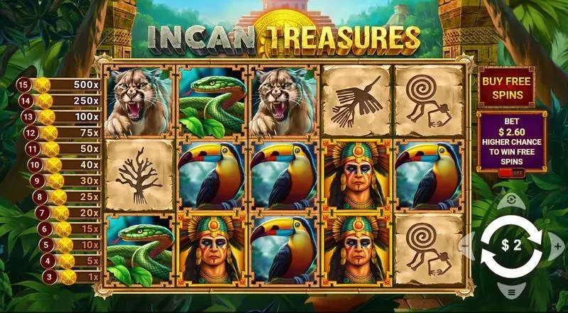 Incan Treasures Free Casino Slot  with, delFree Spins