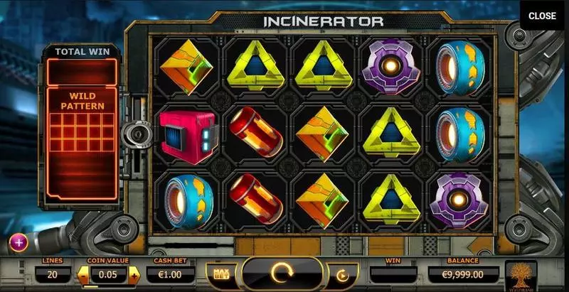 Incinerator Free Casino Slot  with, delWild Pattern