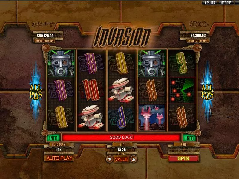 Invasion Free Casino Slot  with, delSecond Screen Game