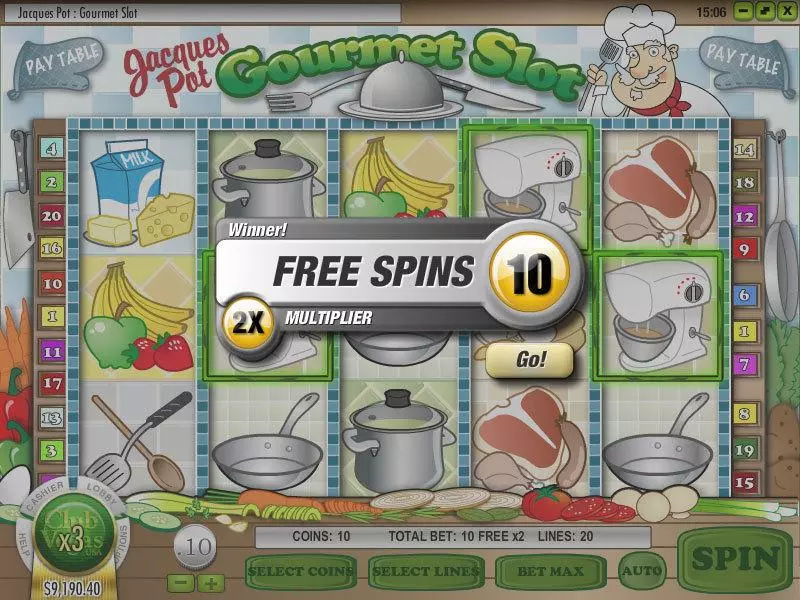 Jacques Pot Gourmet Free Casino Slot  with, delFree Spins