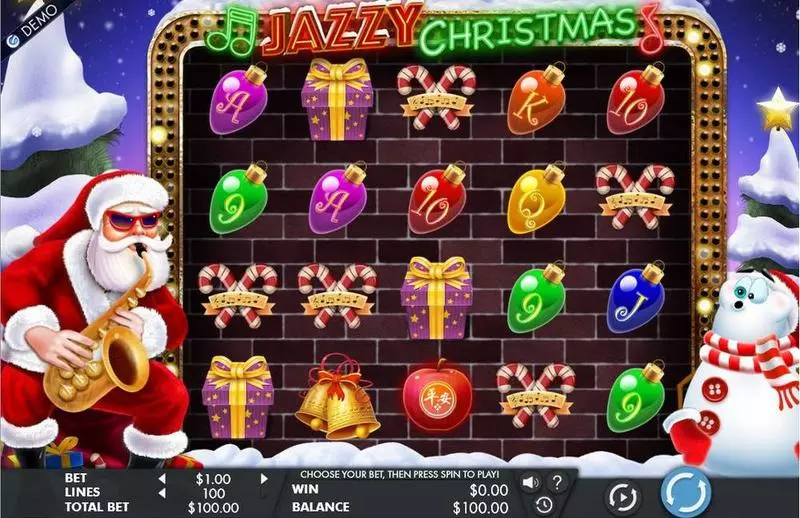 Jazzy Christmas Free Casino Slot  with, delRe-Spin