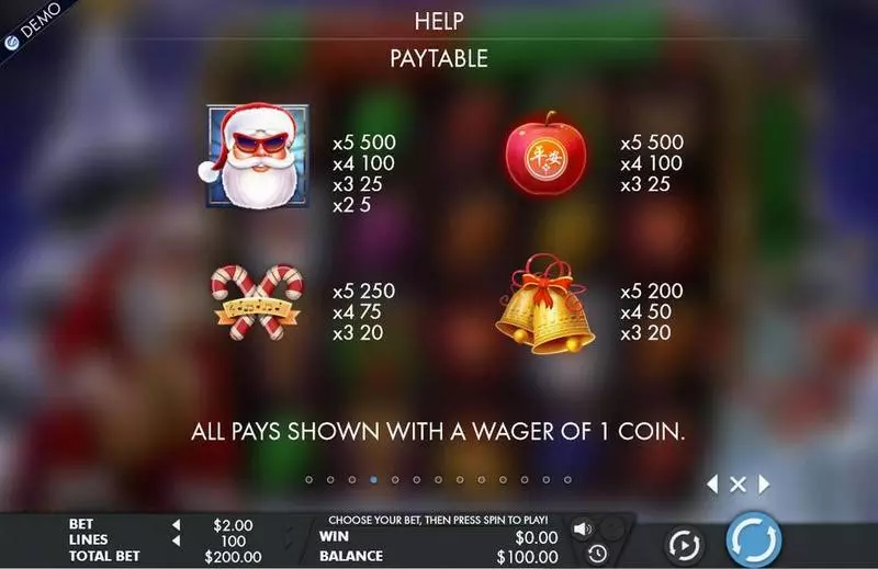 Jazzy Christmas Free Casino Slot  with, delRe-Spin
