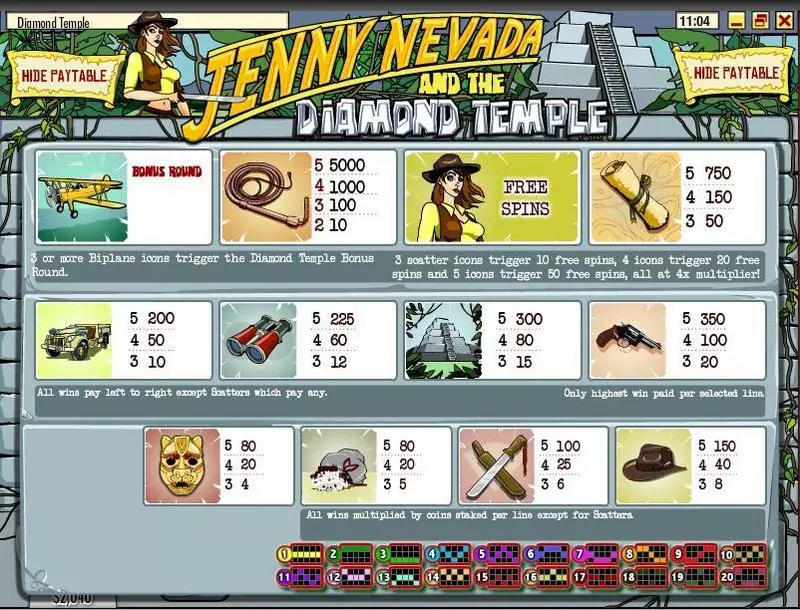 Jenny Nevada And The Diamond Temple Free Casino Slot  with, delFree Spins