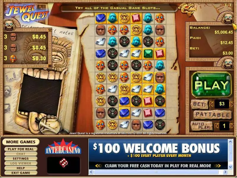 Jewel Quest Free Casino Slot 