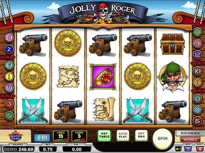 Jolly Roger Free Casino Slot  with, delSecond Screen Game
