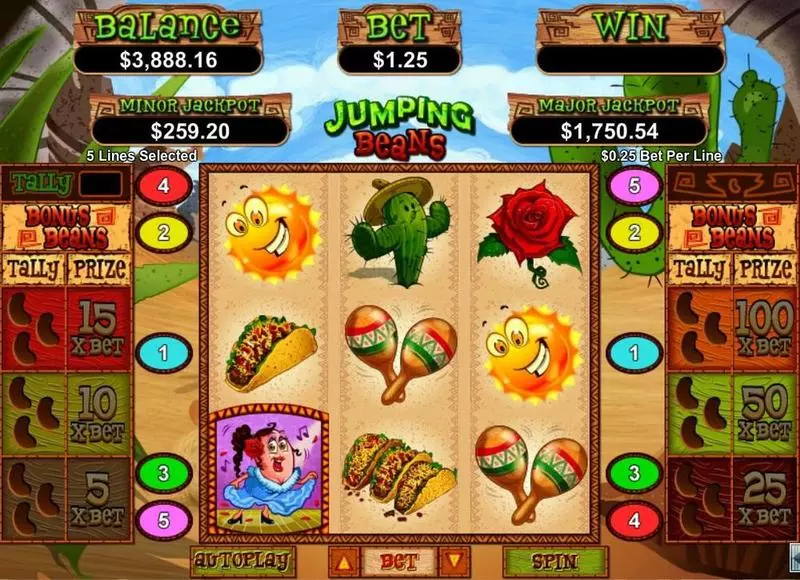 Jumping Beans Free Casino Slot  with, delFree Spins
