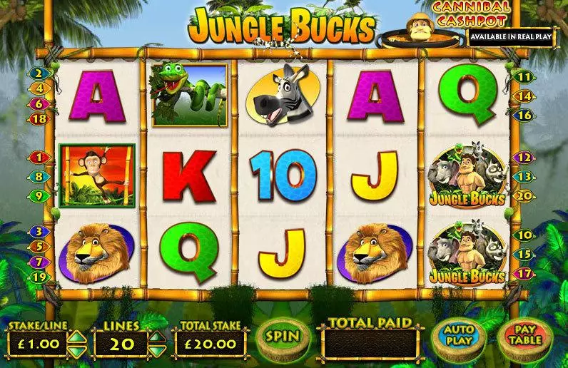 Jungle Bucks Free Casino Slot  with, delFree Spins