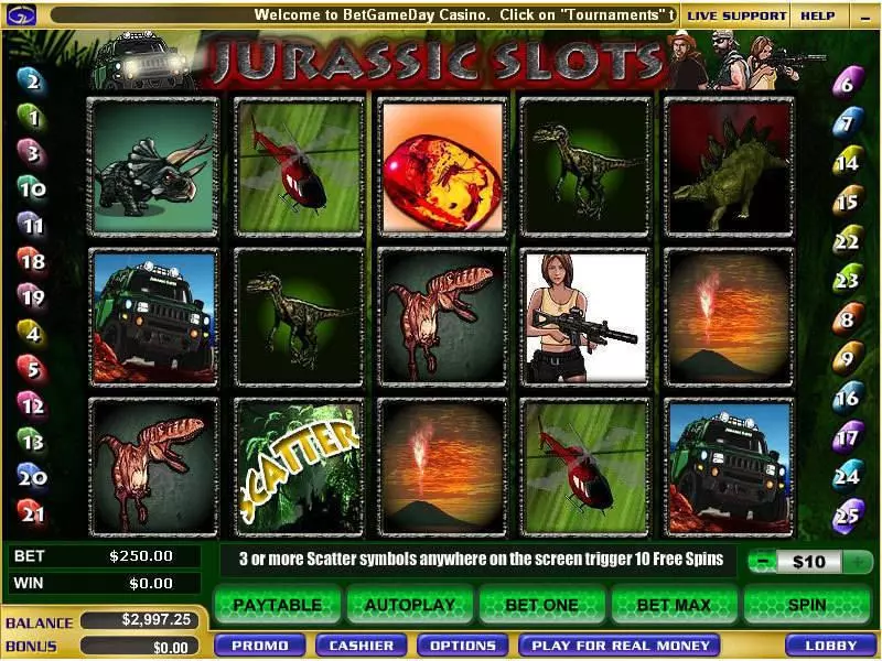 Jurassic Free Casino Slot  with, delFree Spins