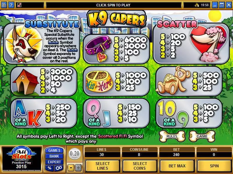 K9 Capers Free Casino Slot  with, delSecond Screen Game