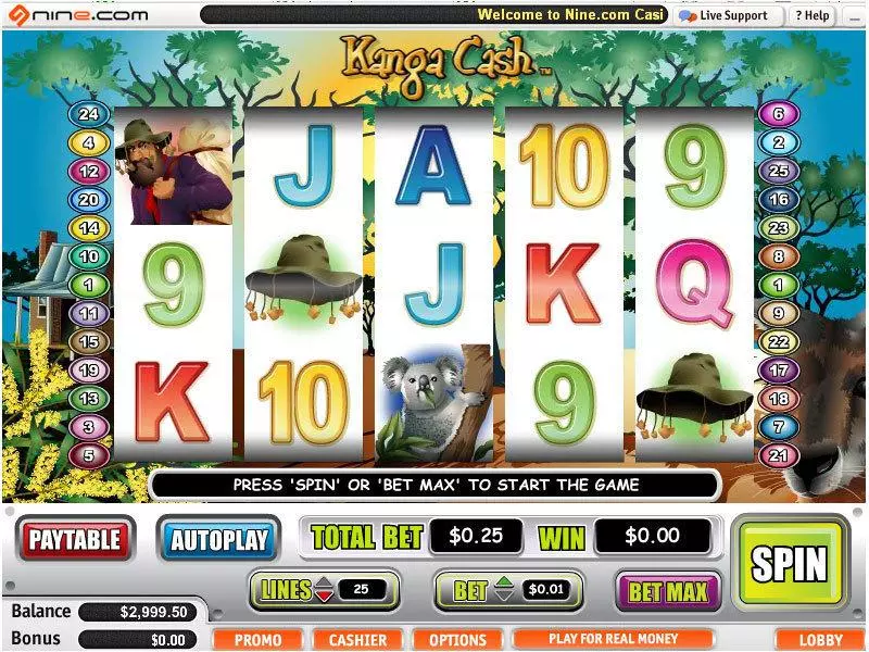 Kanga Cash Free Casino Slot  with, delSecond Screen Game