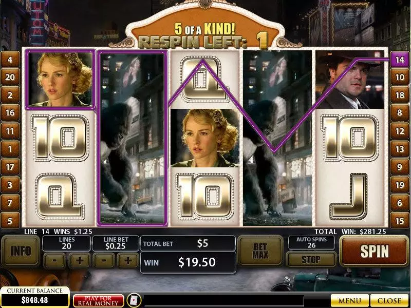King Kong Free Casino Slot  with, delSecond Screen Game